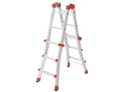 Hailo Alu-Multifunktionsleiter M80 Aluminium 135 cm x 49 cm x 88 cm