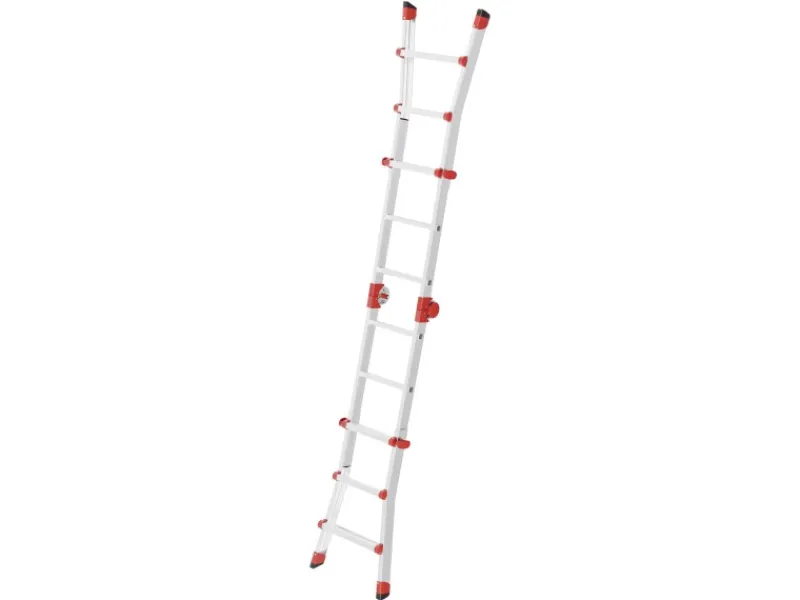 Hailo Alu-Multifunktionsleiter M80 Aluminium 135 cm x 49 cm x 88 cm