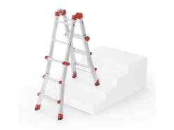 Hailo Alu-Multifunktionsleiter M80 Aluminium 135 cm x 49 cm x 88 cm