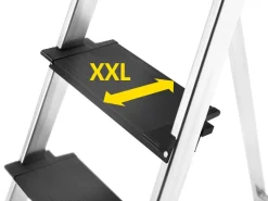 Hailo Leitern^Alu-Sicherheits-Stehleiter L100 TopLine 8-stufig