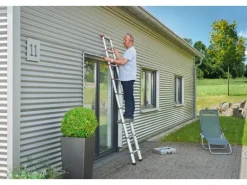 Hailo Leitern^Sicherheits-Teleskopleiter FlexLine 260 Aluminium 9-stufig bis 150 kg