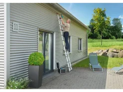 Hailo Leitern^Sicherheits-Teleskopleiter FlexLine 320 Aluminium 11-stufig bis 150 kg