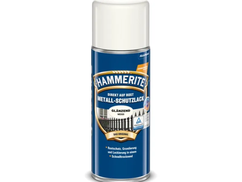 Hammerite Speziallacke|Weißlacke^Metall-Schutzlack Spray glänzend 400 ml