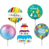 Happy People Mini Folienballon Happy Birthday 5-fach Sortiert Mehrfarbig