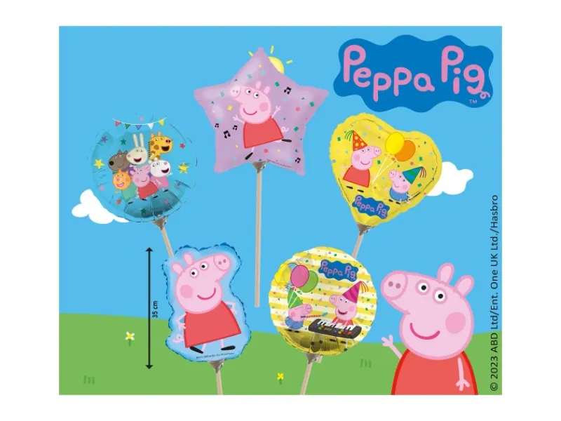 Happy People Mini Folienballon Peppa Pig 5-fach Sortiert Mehrfarbig