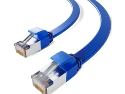 hb-digital Flachkabel CAT 7 Rohkabel RJ45 LAN Kabel Flach Kupfer bis zu 10 Gbit/s U/FTP PVC 1m
