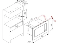 Held Möbel Schweberegale^Küchenzeile Mailand 330 cm -Weiß Matt mit E-Geräten