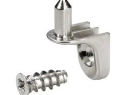 Hettich Bücherregale^Bodenträger Sekura 7 mit Steckzapfen Stahl Vernickelt 16 Stück