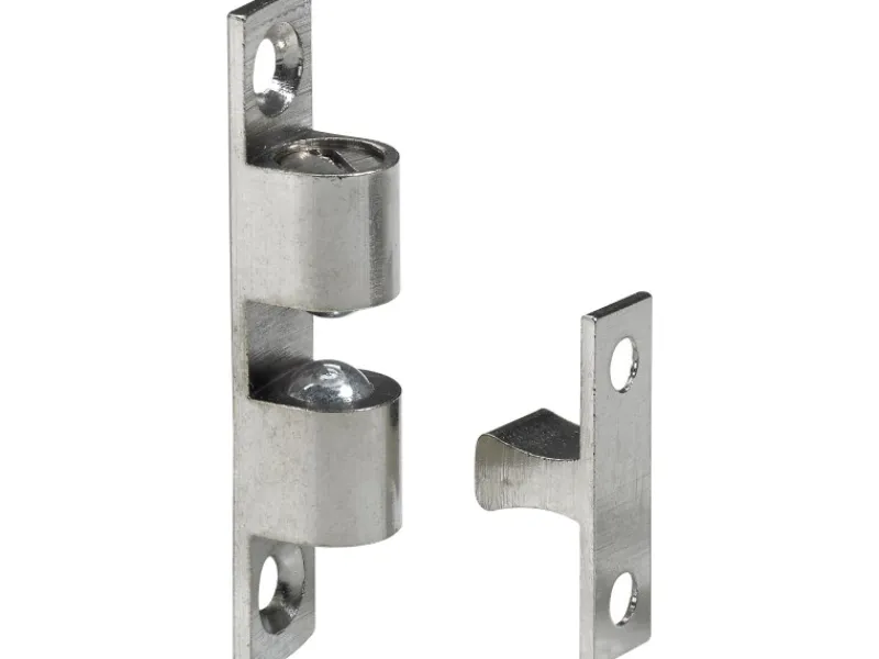 Hettich Vitrinen^Kugelschnäpper 49 mm x 9 mm x 10 mm Messing Vernickelt 1 Stück