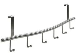 Hettich Garderoben^Türhängegarderobe Edelstahl 6 Haken