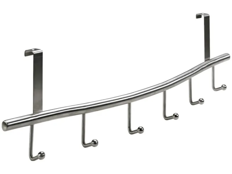 Hettich Garderoben^Türhängegarderobe Edelstahl 6 Haken