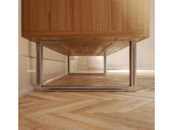 HEVVA Möbelbein GRAZ 20 cm Hoch 45 cm Tief 1 Stück Rohstahl-Klarlack