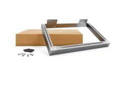 Klarlacke^HEVVA Möbelbein GRAZ 20 cm Hoch 30 cm Tief 1 Stück Rohstahl-Klarlack