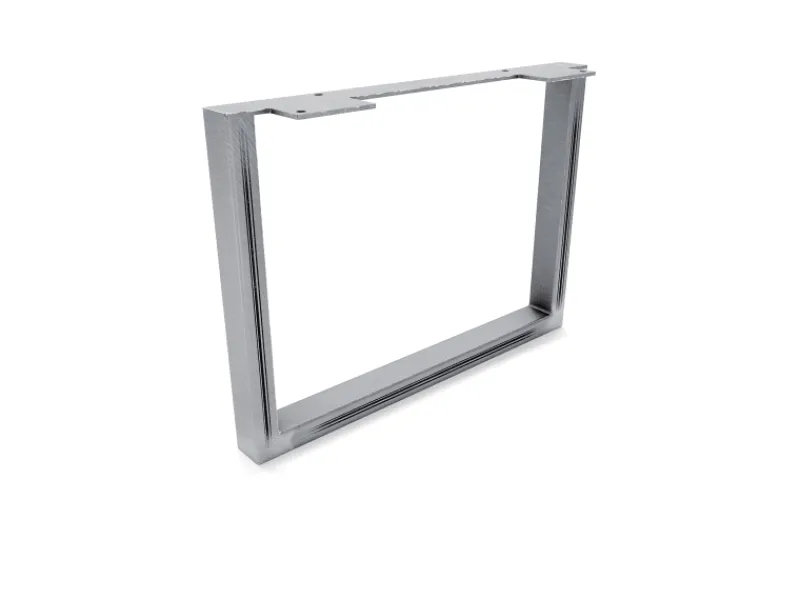 HEVVA Möbelbein GRAZ 25 cm Hoch 35 cm Tief 1 Stück Rohstahl-Klarlack