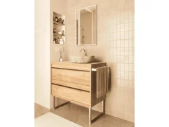 HEVVA Möbelbein GRAZ 25 cm Hoch 35 cm Tief 1 Stück Rohstahl-Klarlack