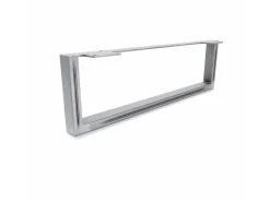 HEVVA Möbelbein GRAZ 15 cm Hoch 50 cm Tief 1 Stück Rohstahl-Klarlack