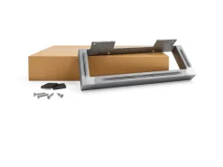 HEVVA Möbelbein GRAZ 10 cm Hoch 25 cm Tief 1 Stück Rohstahl-Klarlack