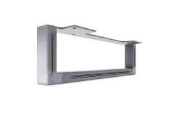 Klarlacke^HEVVA Möbelfüße GRAZ 15 cm Hoch 40 cm Tief 2er Set Rohstahl-Klarlack