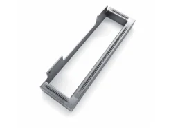 Klarlacke^HEVVA Möbelfüße GRAZ 15 cm Hoch 40 cm Tief 2er Set Rohstahl-Klarlack