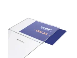 Vitrinen^HMF 46913 Acryl Spendenbox Abschließbar 215 x 16 x 16 cm DIN A5 Blatteinschub Transparent