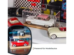 Vitrinen^HMF 46881 Acryl Vitrine Schaukasten mit Holzsockel für Figuren 14 x 14 x 22 cm Transparent