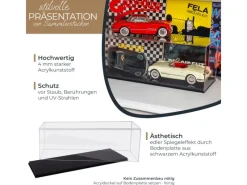 HMF 46805 Acryl Vitrine Schaukasten für Modellautos Figuren 50 x 16 x 18 cm Transparent