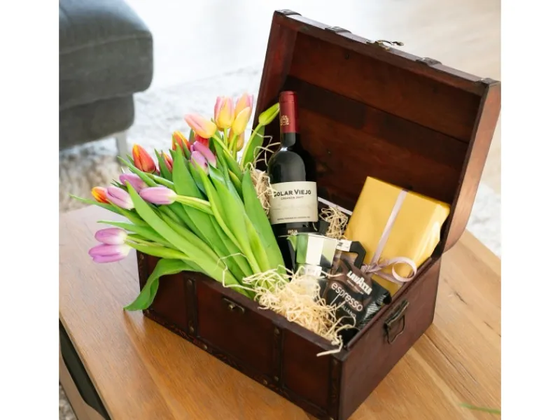 Aufbewahrung^HMF 6406-135 Schatztruhe Holz 35 x 25 x 20 cm Portugal