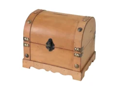 Aufbewahrung^HMF 6414-51 Spardose Holz Schloss 23 x 18 x 20 cm Groß Namibia