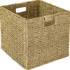Aufbewahrung^HMF Aufbewahrungskorb Korb Geflochten Seegras Kallax 32 x 34 x 32 cm