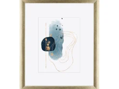 Bilderrahmen^Holz-Bilderrahmen Silber/Gold 50 cm x 60 cm