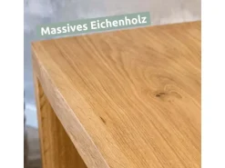 holz4home Garderoben|Hocker^Massivholz Hocker Bank aus Eiche mit Baumkante S