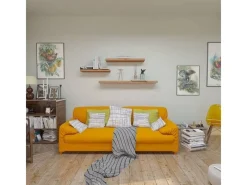 holz4home Regale Massivholz|Sideboards^Schwebendes Wandregal aus Eiche 100cm Ohne Baumkante Natur