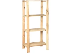 Kellerregale^Holz-Schwerlast-Schraubregal FSC® 174 cm x 80 cm x 50 cm Naur