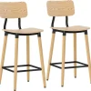 HOMCOM Hocker^Barhocker 2er Set Barstuhl für Küche Wohnzimmer Esszimmer