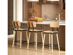 HOMCOM Hocker^Barhocker 2er Set Barstuhl für Küche Wohnzimmer Esszimmer