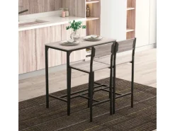 HOMCOM Möbelserien^Barmöbel MDF Metall Natur Schwarz L89 x B45 x H87 cm L39 x B45 x H95 cm