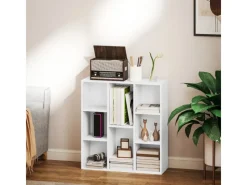 HOMCOM Bücherregale^Bücherregal Standregal mit 8 Ebenen Aufbewahrungsregal