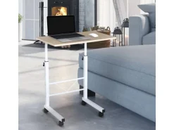 HOMCOM Beistelltisch Höhenverstellbar 60 x 40 x 68-78 cm