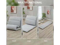 HOMCOM Sofas^Bodenstuhl mit 5-Stufig mit Liegefunktion 72 x 71 x 60 cm