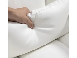 HOMCOM Kissen|Stühle^Bürostuhl mit Liegefunktion Kunstleder Weiß 69L x 65B x 107-115H cm