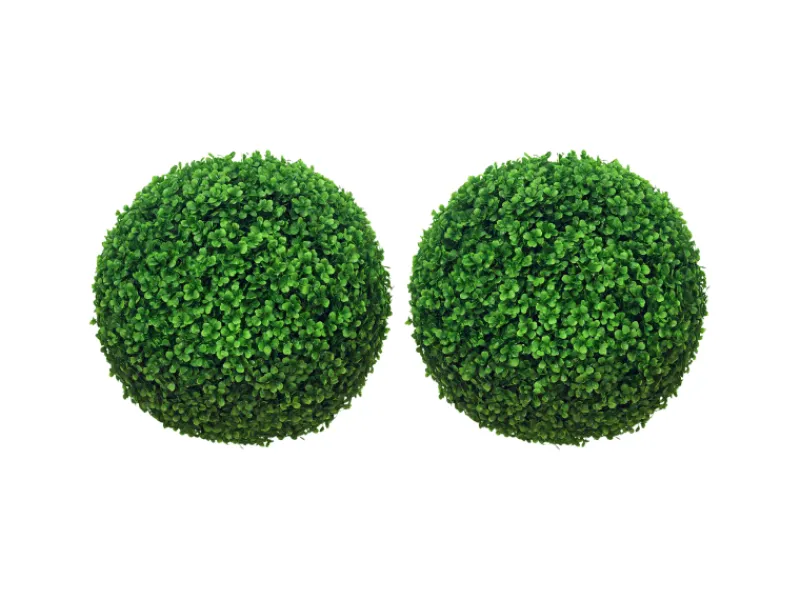 HOMCOM Buchsbaumkugel 2er Set für Indoor/Outdoor