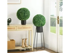 HOMCOM Buchsbaumkugel 2er Set für Indoor/Outdoor