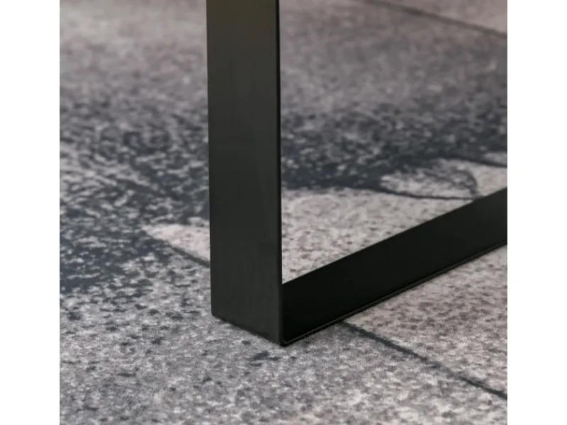 HOMCOM Couchtisch Spanplatte Eisen Dunkelgrau 110B x 60T x 40H cm