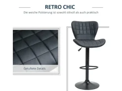 HOMCOM Hocker^2er-Set Barstuhl Barhocker Bistrohocker