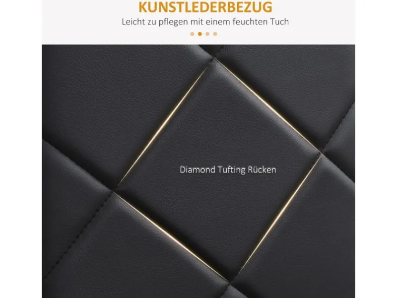 HOMCOM 4er-Set Küchenstuhl mit Stahlbeine