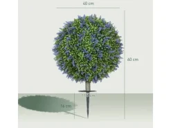 HOMCOM Kunstpflanzen^2er-Set Lavendel Künstliche Pflanzen mit UV Schutz