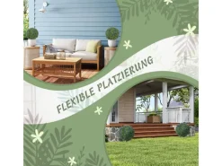 HOMCOM Kunstpflanzen^2er-Set Lavendel Künstliche Pflanzen mit UV Schutz