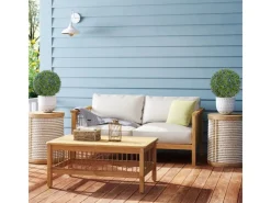 HOMCOM Kunstpflanzen^2er-Set Lavendel Künstliche Pflanzen mit UV Schutz