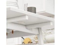 HOMCOM Esstisch für 2-4 Personen Kiefernholz Weiß 110L x 86B x 75H cm