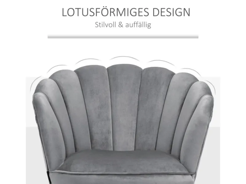 HOMCOM Esszimmerstuhl mit Weichem Sitzkissen 66 x 66 x 78,5 cm